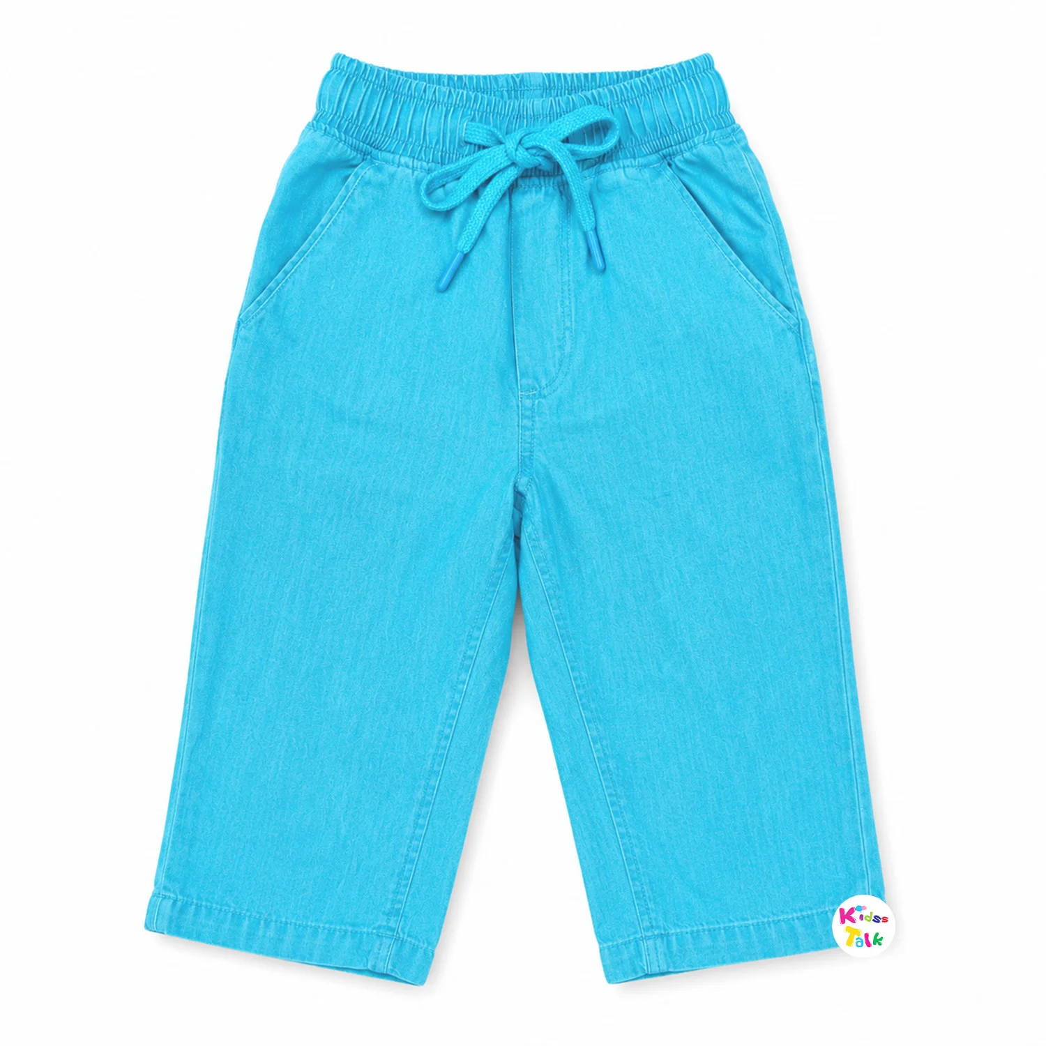 Muslin Half Sleeve Full Pant - Ice Blue